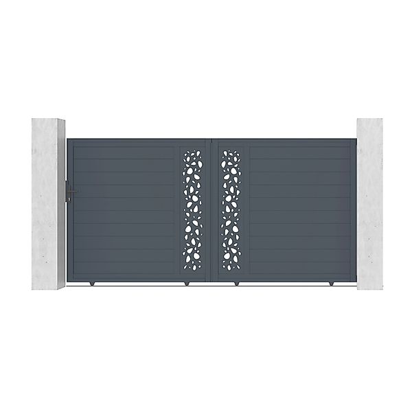 Casanoov Schiebetor Aus Aluminium 3 5M Sunny H 180Cm Grau günstig online kaufen
