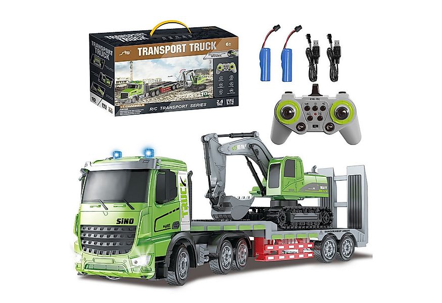 Esun RC-Auto RC LKW Spielzeug, 1:12 Ferngesteuerter Truck & Bagger Set mit günstig online kaufen