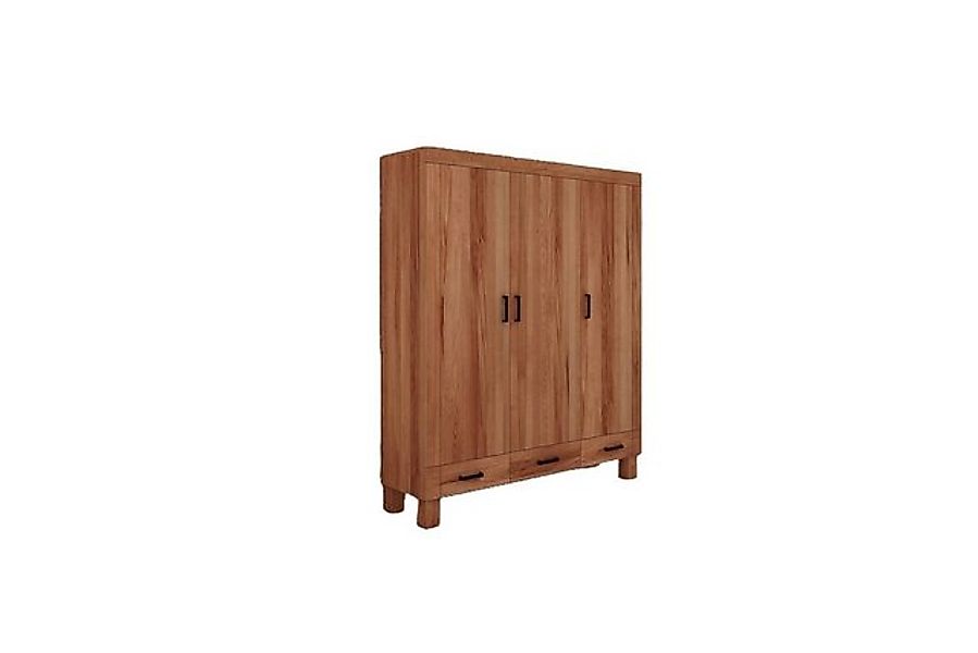 Natur24 Kleiderschrank Kleiderschrank Ringo Kernbuche 157x55x190 m. 3 Türen günstig online kaufen