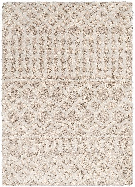 Livabliss Hochflor-Teppich "DUBAI" rechteckig 52 mm Höhe Boho Shaggy Teppic günstig online kaufen