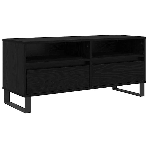 vidaXL TV-Schrank Schwarz Eichen-Optik 100 x 34,5 x 44,5 cm 881788 günstig online kaufen