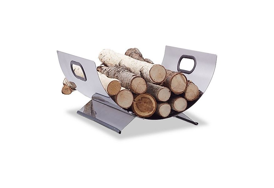 relaxdays Kaminholzkorb Edelstahl günstig online kaufen