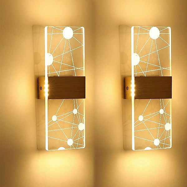 oyajia LED Wandleuchte 2 Stück Wandleuchte günstig online kaufen