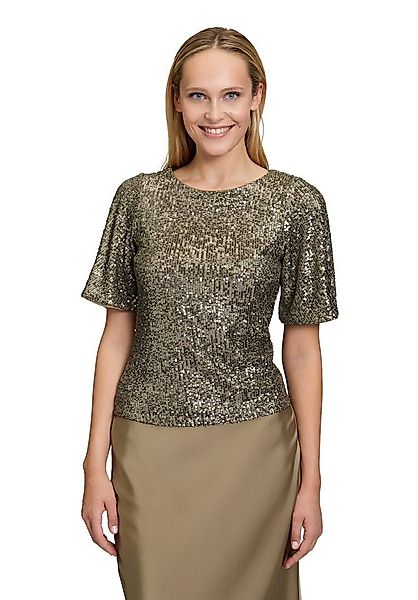 Vera Mont Kurzarmshirt Damen Pailletten-Bluse mit Flügelärmeln (1-tlg) Pail günstig online kaufen