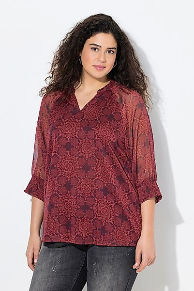 Ulla Popken Tunika Tunika Oversized Tunika-Ausschnitt günstig online kaufen