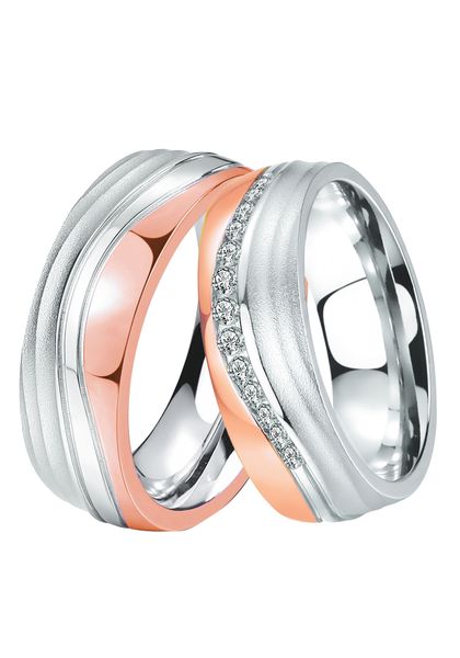 DOOSTI Trauring Schmuck Geschenk Edelstahl Trauring günstig online kaufen