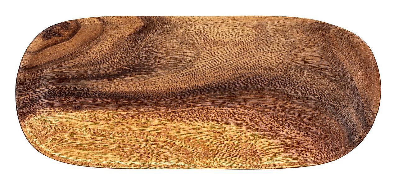 Levandeo® Dekotablett, Holztablett Akazie 35x15cm Rechteckig Schale Obstsch günstig online kaufen
