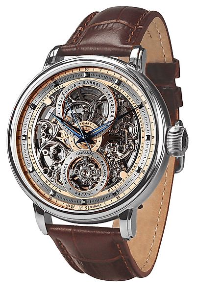 Poljot International Automatikuhr Automatik Hermitage Braun/Silberfarben günstig online kaufen