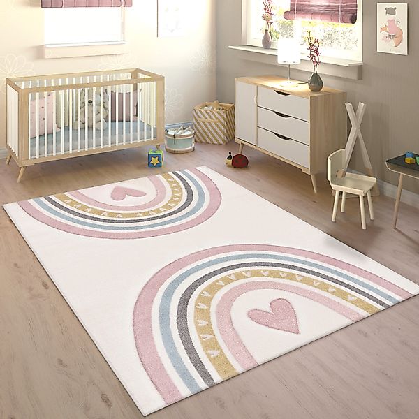 Paco Home Kinderteppich »Cosmos 351«, rechteckig, 16 mm Höhe, Kurzflor, Spi günstig online kaufen
