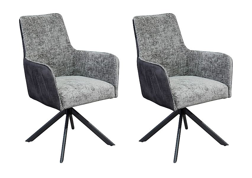 LC Home Esszimmerstuhl Chicago Webstoff/Microfaser Drehstuhl günstig online kaufen