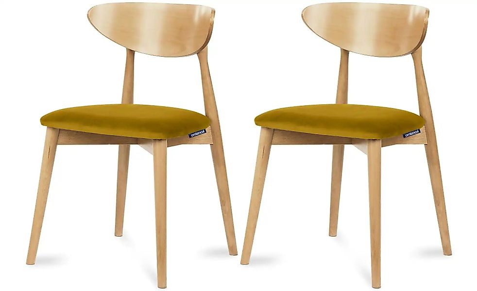 KONSIMO Esszimmerstuhl 2er-Set   ¦ gelb ¦ Maße (cm): B: 47 H: 79 Stühle > P günstig online kaufen