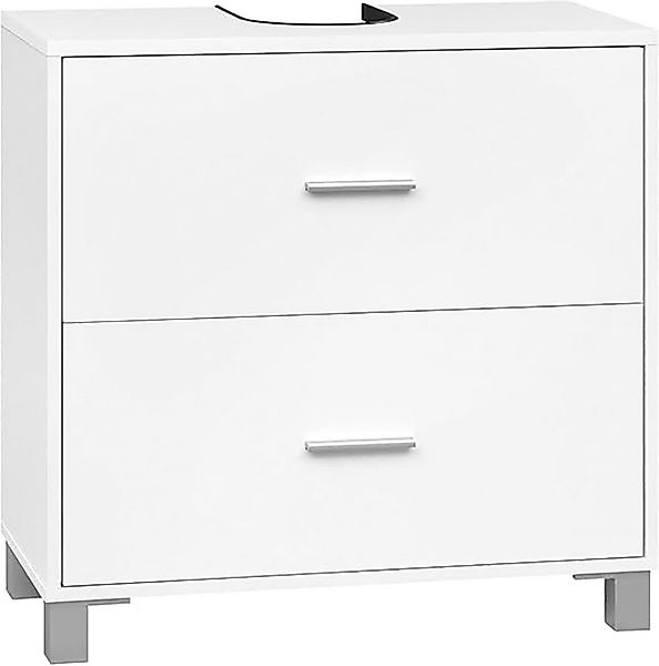 EUGAD Waschbeckenunterschrank (1-St) mit 2 Schubladen, freistehend, weiß, 6 günstig online kaufen