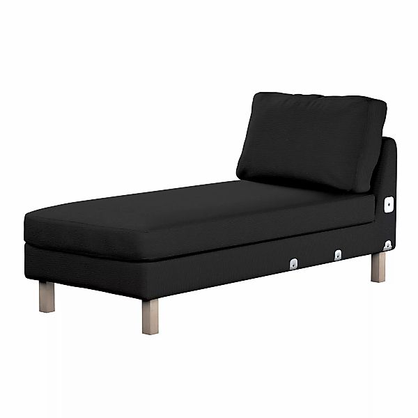 Bezug für Karlstad Recamiere Zustellsofa, kurz, schwarz, Bezug für Karlstad günstig online kaufen