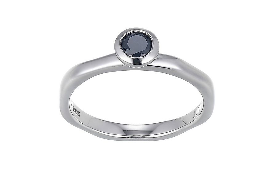 Cavill Solitärring Cavill 925 Silberring mit 0,30 ct rundem schwarzen Saphi günstig online kaufen