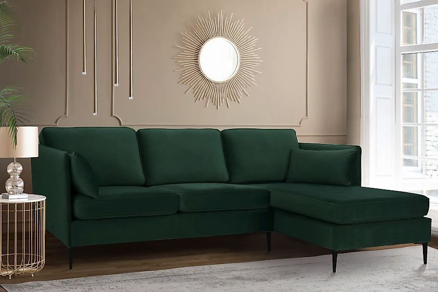 Home affaire Ecksofa "Light L-Form" inklusive loser Zierkissen, mit schmale günstig online kaufen