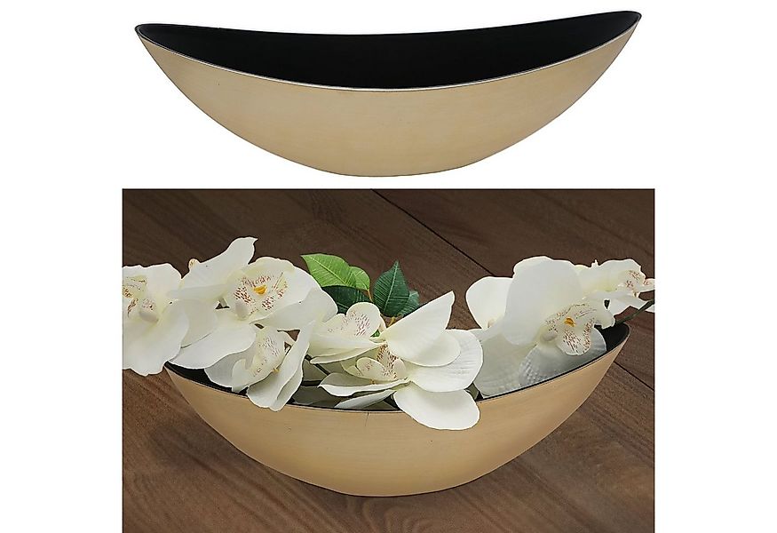 CEPEWA Dekoschale Dekoschale oval gold schwarz 34x11,3x11cm günstig online kaufen