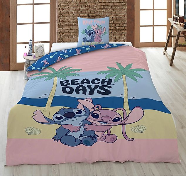 KK Shopping Kinderbettwäsche Disney Lilo & Stitch Bettwäsche Set Beach Days günstig online kaufen