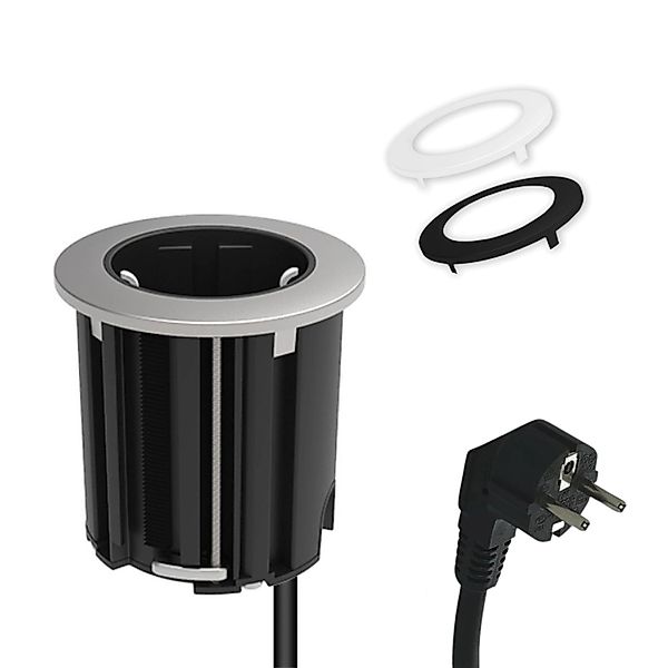 kalb Einbausteckdose 230VAC Tischsteckdose 54mm Rund Für Montage In Und An günstig online kaufen
