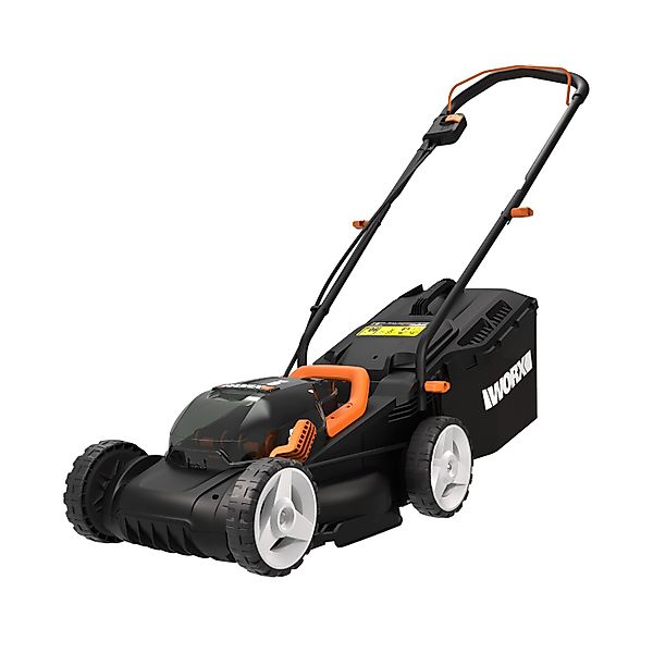 Worx Akku-Rasenmäher WG779E.1 40 V (2 x 4 Ah 20 V Akkus) 30, Fangkorb günstig online kaufen