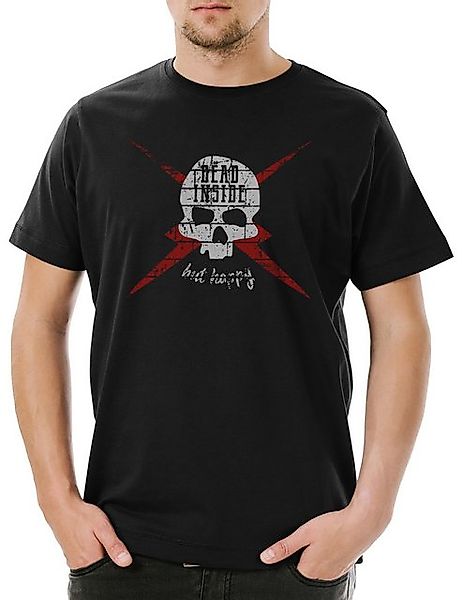 Urban Backwoods Print-Shirt Dead Inside But Happy Skull Herren T-Shirt Deat günstig online kaufen