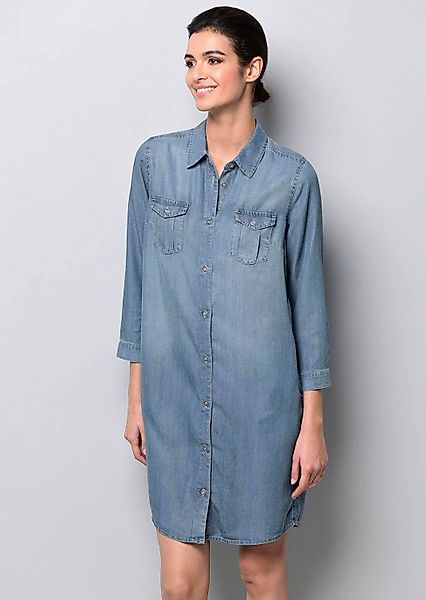 Alba Moda Midikleid Hemdblusenkleid in Jeansoptik günstig online kaufen