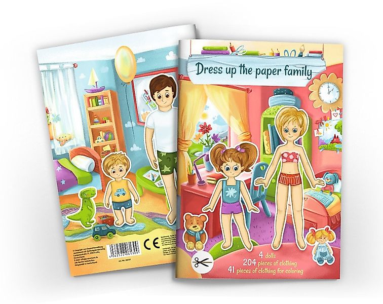 JUNAPACK Anziehpuppe Anziehpuppen zum Ausschneiden Papier Spielbuch mit Kle günstig online kaufen