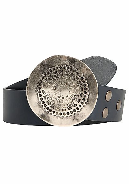 Rettungsring Gürtel Ledergürtel mit austauschbarer Schließe "Schließe Rund günstig online kaufen