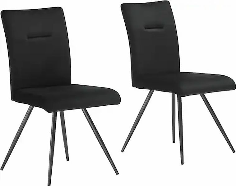 OTTO home 4-Fußstuhl »Tayz« (Set) mit Strukturstoff oder Samtbezug, aufwend günstig online kaufen