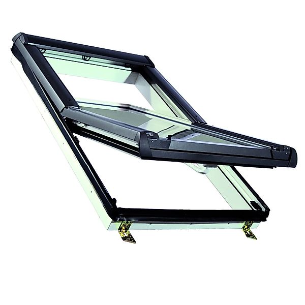 Roro Dachfenster KB5.0 VSG Kunststoff 114 cm x 118 cm Weiß-Anthrazit günstig online kaufen
