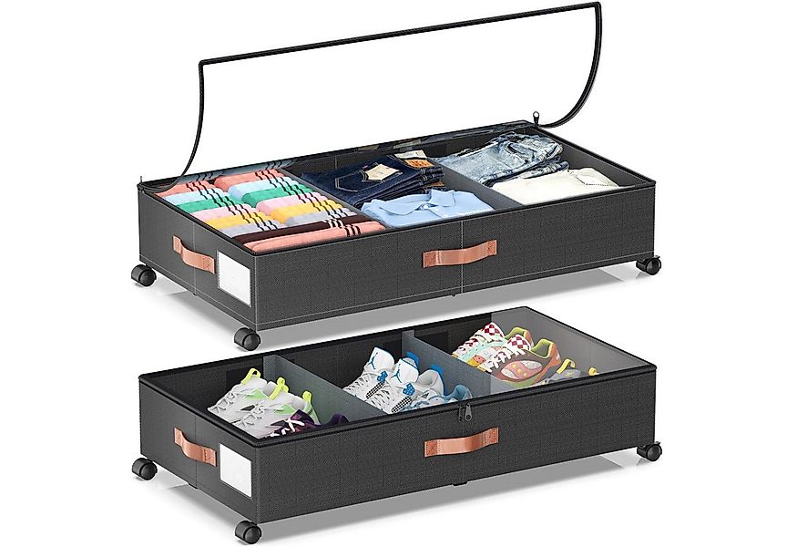 Coonoor Aufbewahrungsbox Große unterbett-Aufbewahrungsbox mit Rollen und Tr günstig online kaufen