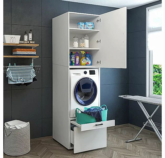 Roomart Waschmaschinenumbauschrank (Waschmaschinenschrank mit Schrankaufsat günstig online kaufen