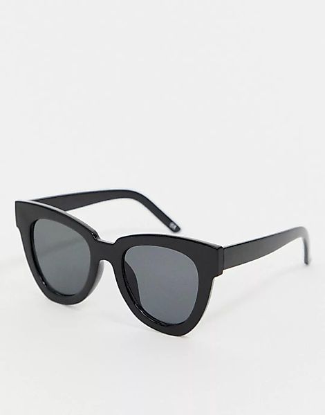 ASOS DESIGN – Robuste, ausgestellte Katzenaugensonnenbrille-Schwarz günstig online kaufen