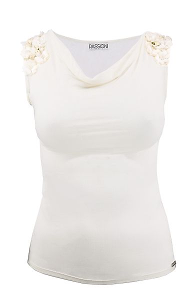 Passioni T-Shirt Top mit drapiertem Ausschnitt günstig online kaufen