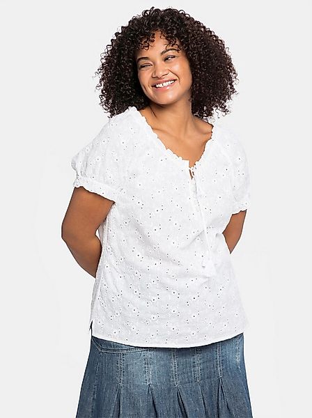 sheego by Joe Browns Klassische Bluse Tunika Kurzarm günstig online kaufen