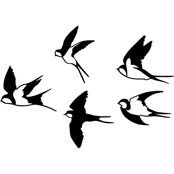 ESTART Metallbild Vogel-Wanddekoration Metall Set 5 günstig online kaufen