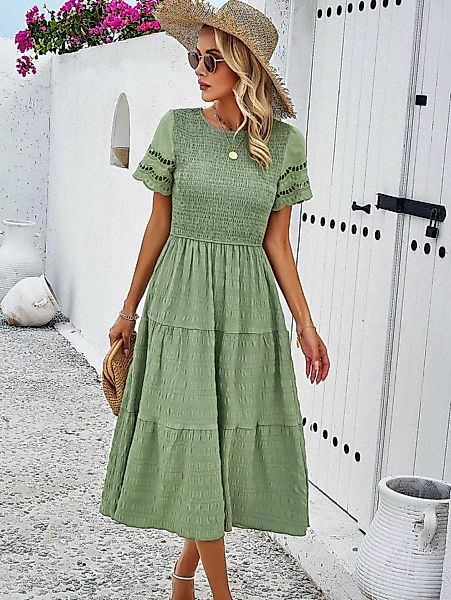 ZWY Dirndl Kleid, einfarbiges Hohlkleid für Frühling und Sommer (1-tlg) günstig online kaufen