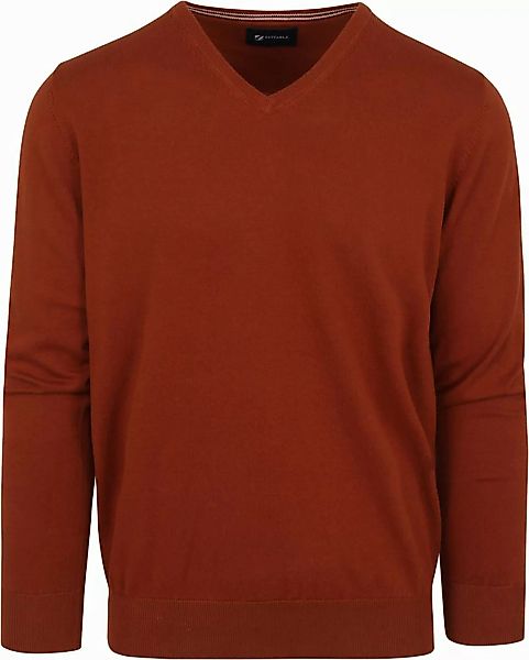 Suitable Pullover Vini V-Ausschnitt Orange - Größe XL günstig online kaufen