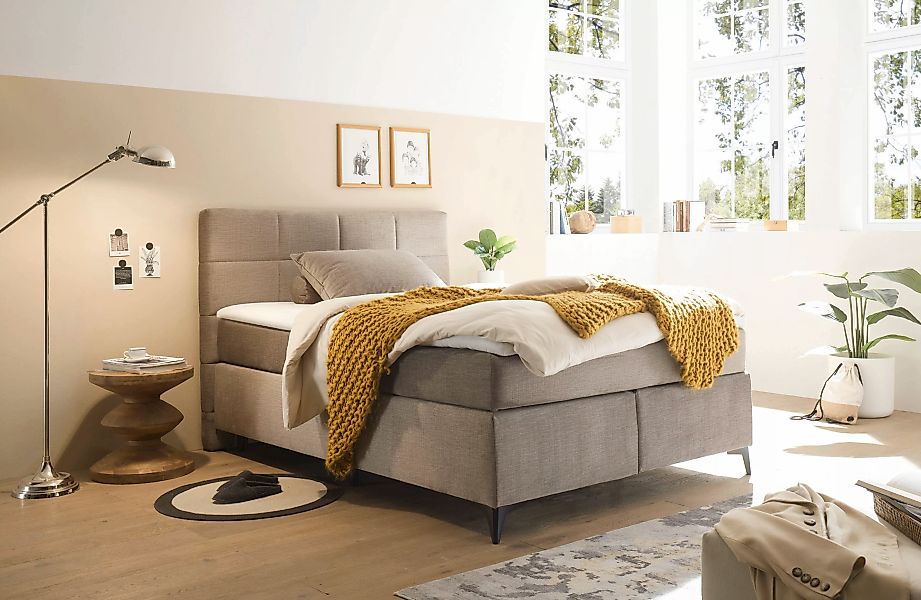 ED EXCITING DESIGN Boxspringbett »Navarra«, wahlweise mit Matratze günstig online kaufen