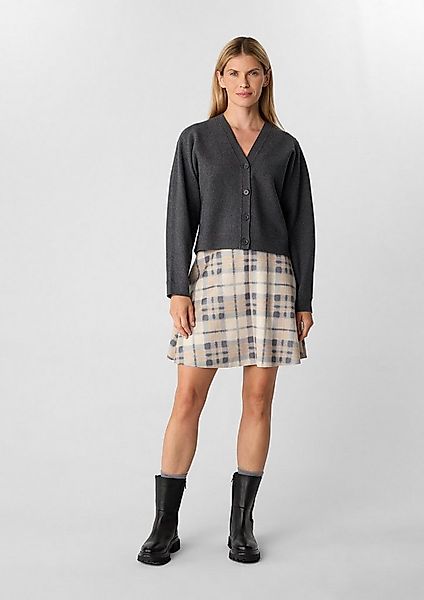 comma Minirock Rock Karierter Rock aus softem Scuba-Stoff günstig online kaufen