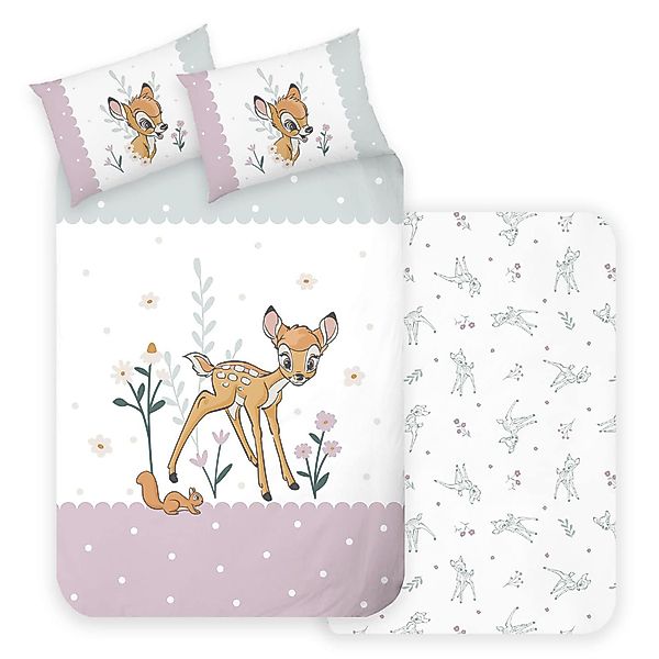 BERONAGE Kinderbettwäsche Disney Bambi Flower Baby günstig online kaufen