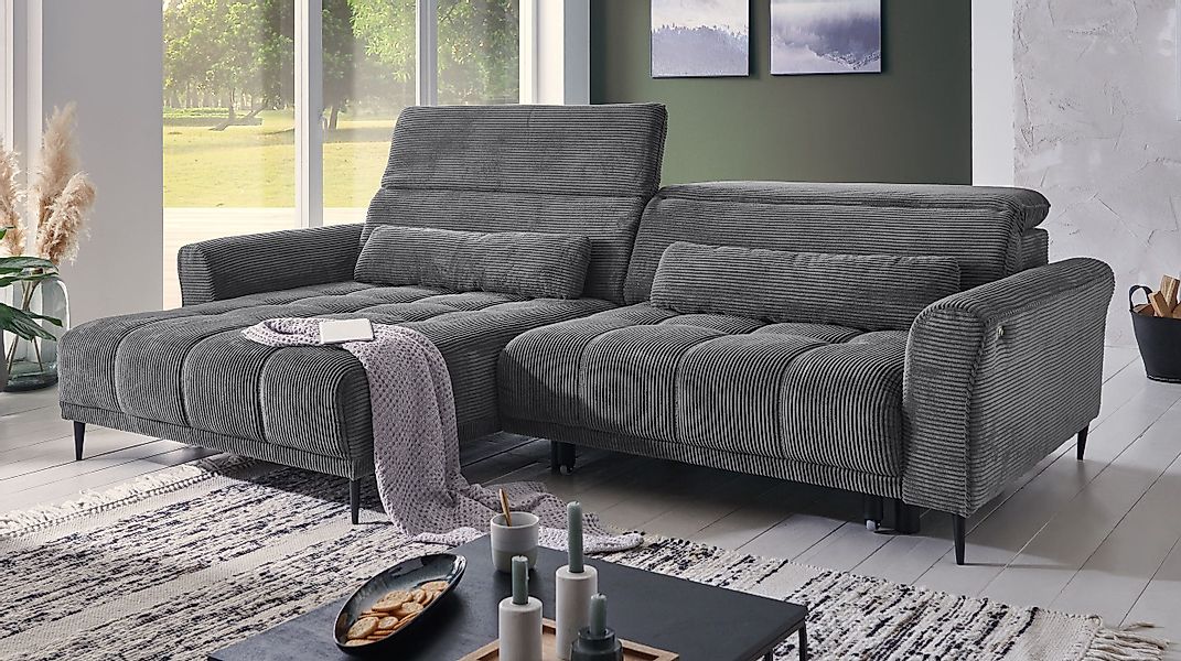 Massivart® Ecksofa Cord 277 cm / günstig online kaufen