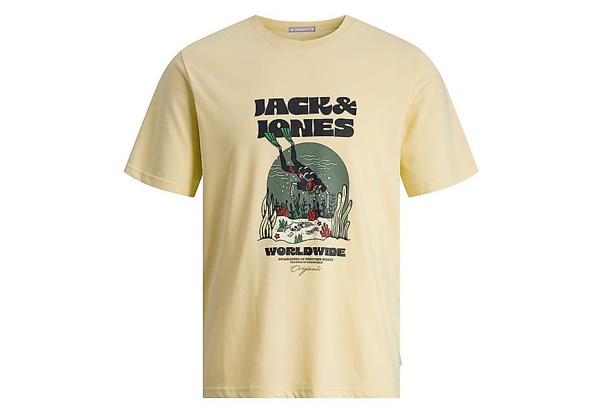 Jack & Jones Rundhalsshirt Jack&Jones XXL T-Shirt gelb Skullprint JORCOCONU günstig online kaufen