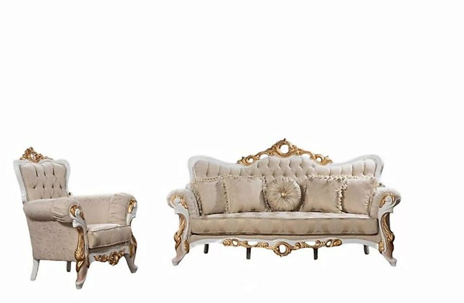 JVmoebel Sofa Sofagarnitur 3+1 Sitzer Set Design Sofas Polster Couchen Lede günstig online kaufen