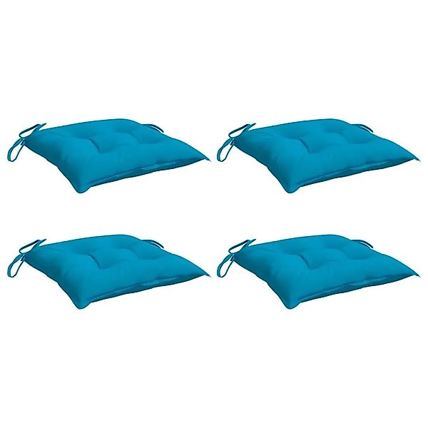 vidaXL Stuhlkissen 4 Stk Hellblau 40x40x7 cm Oxford-Gewebe 361463 günstig online kaufen