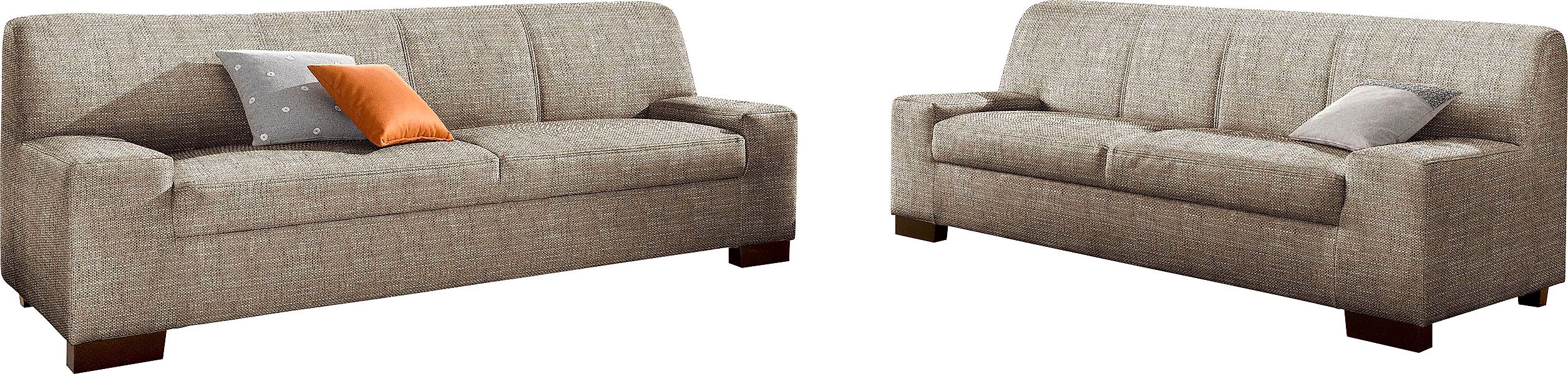 DOMO collection Polstergarnitur »Norma kubisch und zeitlos« Set, 2 Stk. tlg günstig online kaufen