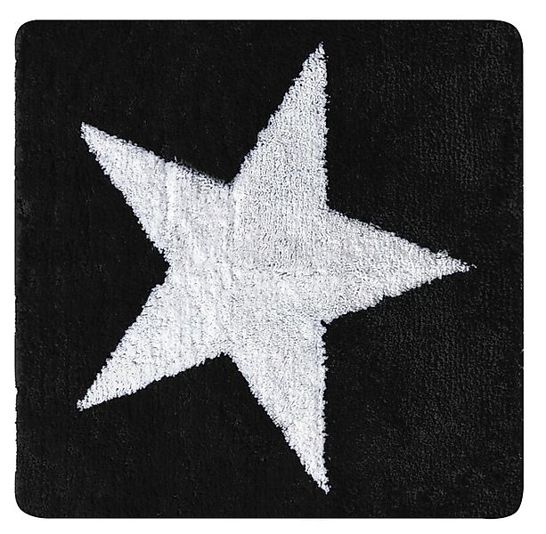 Ridder Badematte Star schwarz, Höhe 55 mm, 100% Polyester-Microfaser günstig online kaufen