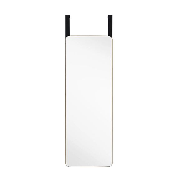 Costway Wandspiegel Türspiegel mit Bambusrahmen & Abgerundeten Ecken günstig online kaufen