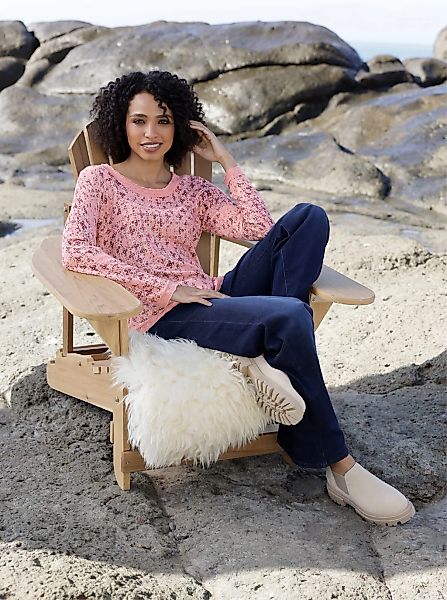 heine Strickpullover "Druck-Pullover" günstig online kaufen