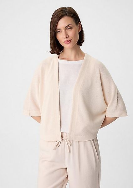 comma casual identity Kurzarmshirt Kurzer Cardigan aus Viskosemix mit 3/4-F günstig online kaufen