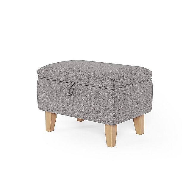 LIVINGANDHOME Fußhocker 2-in-1-Design-Aufbewahrungshocker mit Holzbeine (1 günstig online kaufen